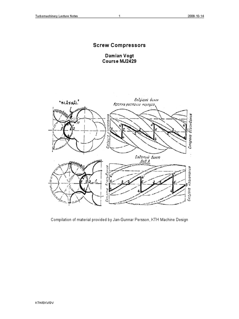 Overview of Screw Compressors | PDF | Turbomachinery | Power Engineering
