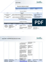 Planeación Didáctica Unidad 2.