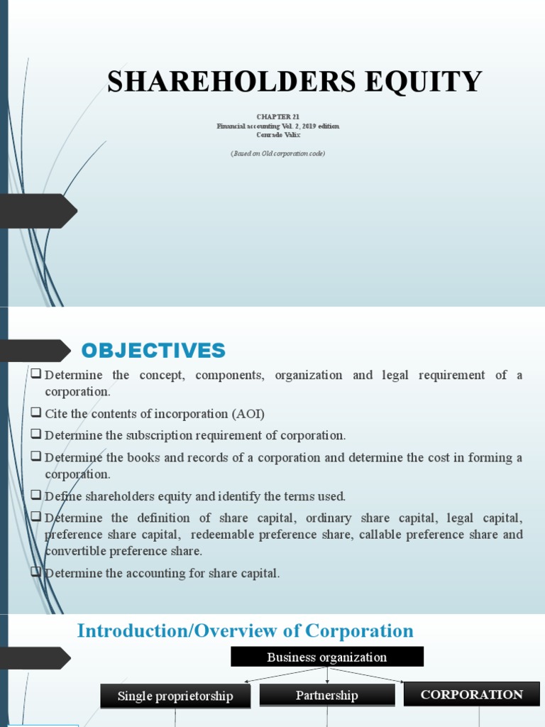Shareholders Equity Explained Pdf Preferred Stock Retained Earnings
