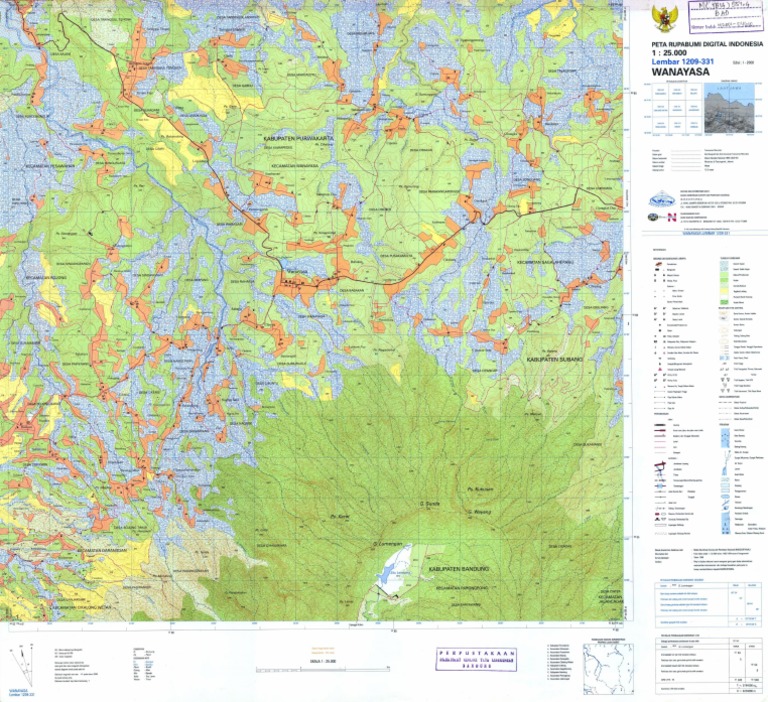 Peta Rupabumi 25.000 Lembar 1209-331 Wanayasa1 | PDF