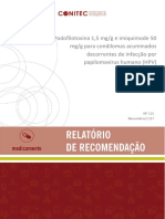 Relatorio Podofilotoxina Imiquimode HPV