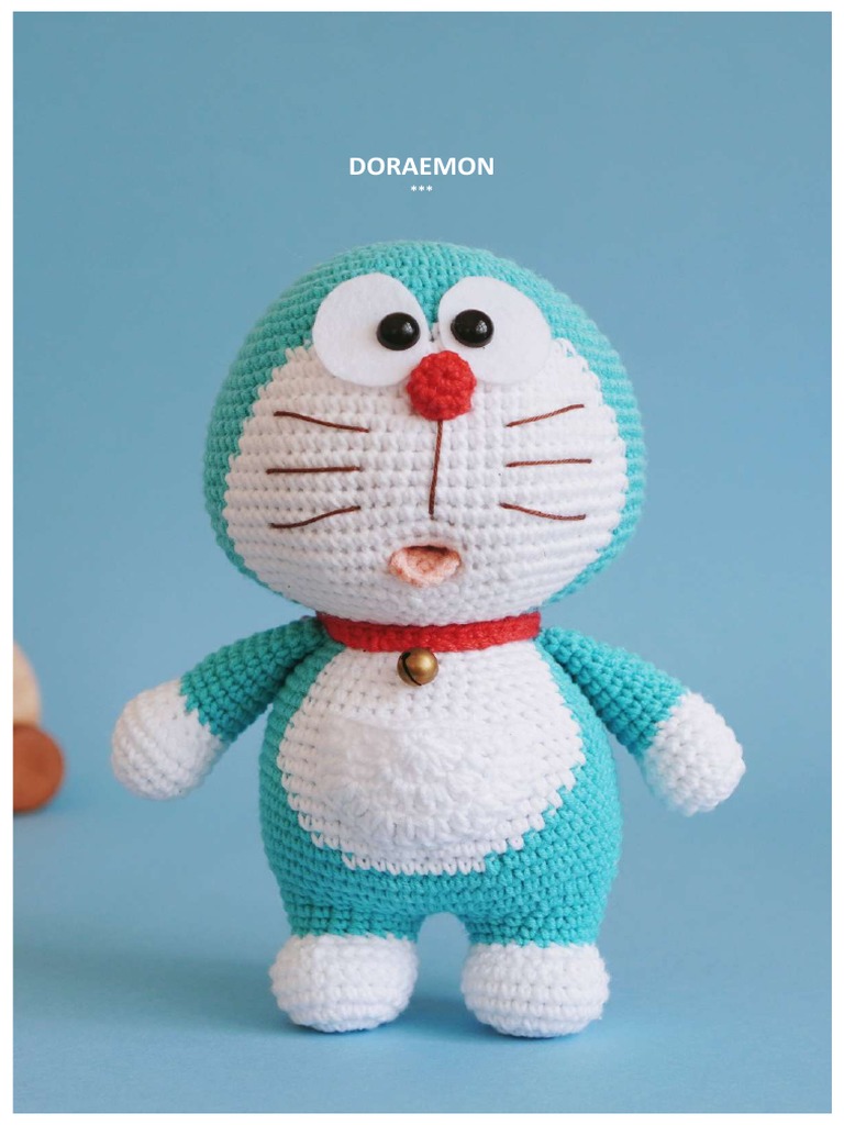 Free Doraemon Amigurumi Pattern | PDF | Crochet | Handicrafts