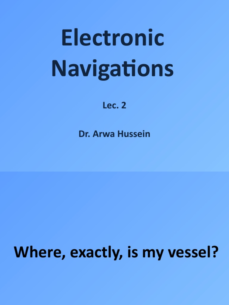 Electronic Navigations Lec 2 PDF Computer Science Computing