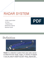 Radar System: Under Supervision DR - Arwa Prepared by Mohamed Osama Moamen Tarek