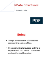 Data Structures: Lecture 2: String