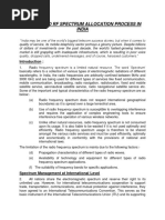 Spectrum aLLOCATION pROCEDURE