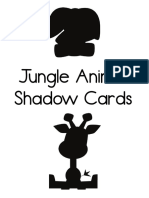 Jungle Animal Shadow Cards