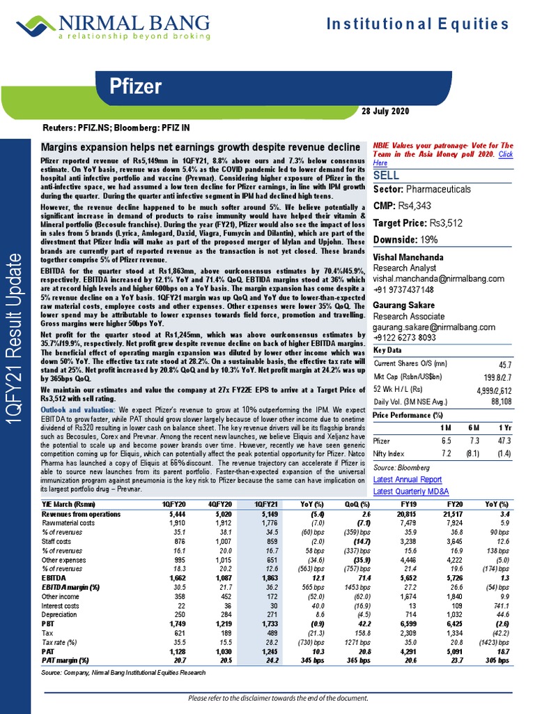 Pfizer: Margins Expansion Helps Net Earnings Growth Despite Revenue ...