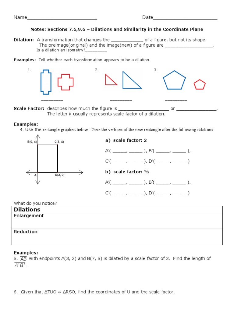 Section+7 6 (9 6) +notes | PDF | Shape | Classical Geometry