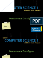 Computer Science 1: CPS109 With Prof. Kosta Derpanis