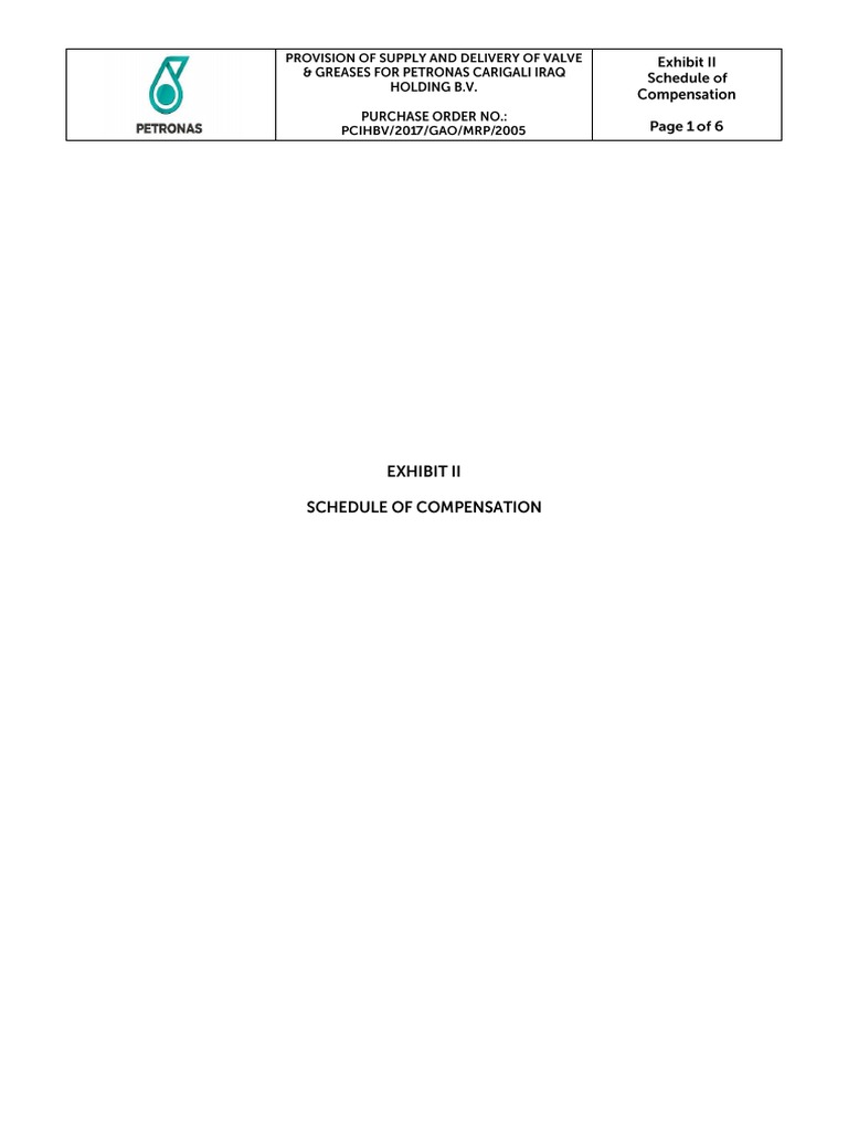 Schedule of Compensation Overview | PDF | Technology & Engineering