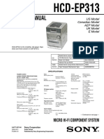 Sony HCD-EP313 Service Manual (P.N. - 987723704)
