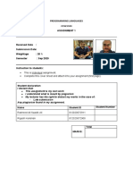 Programming Languages CCS21103: Assignment 1