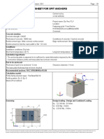 Calculation Sheet For Spit Anchors: Project