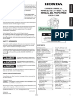 GX25 GX35: Owner'S Manual Manuel de L'Utilisateur Manual Del Propietario
