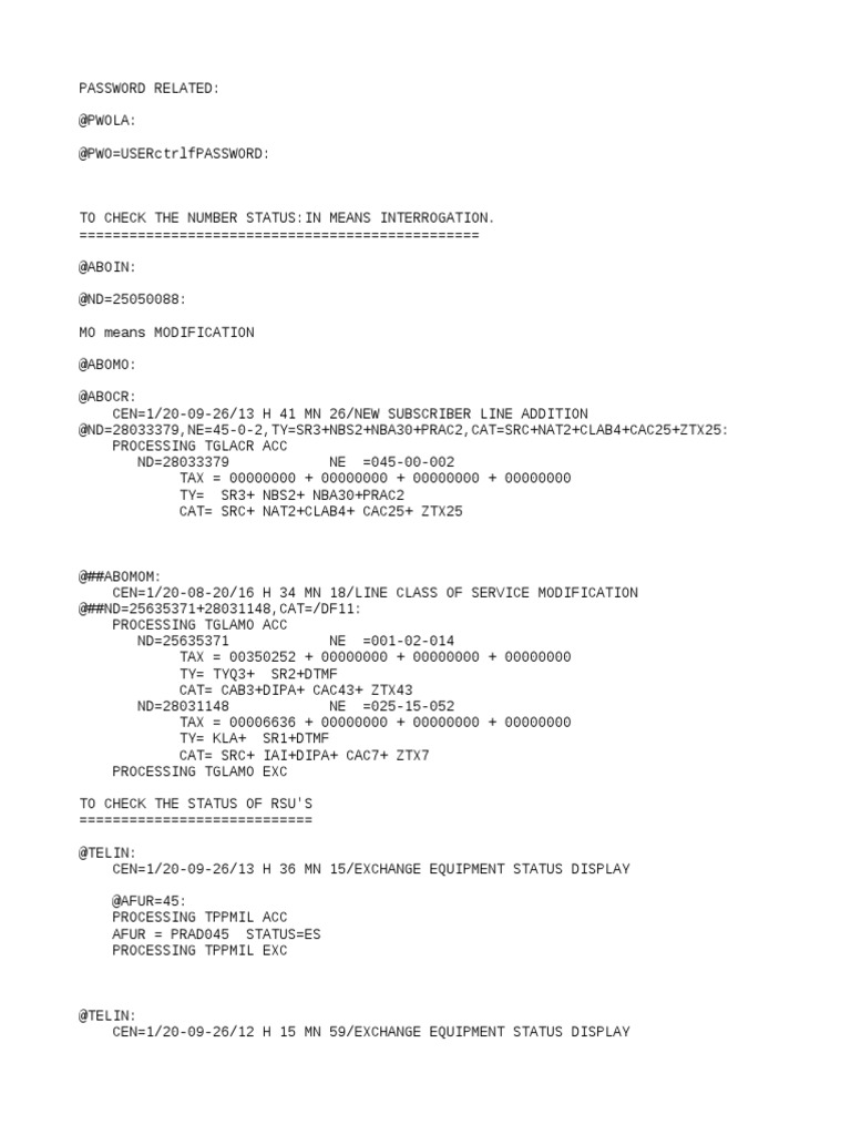 Telecom System Status Logs | PDF | Technology & Engineering