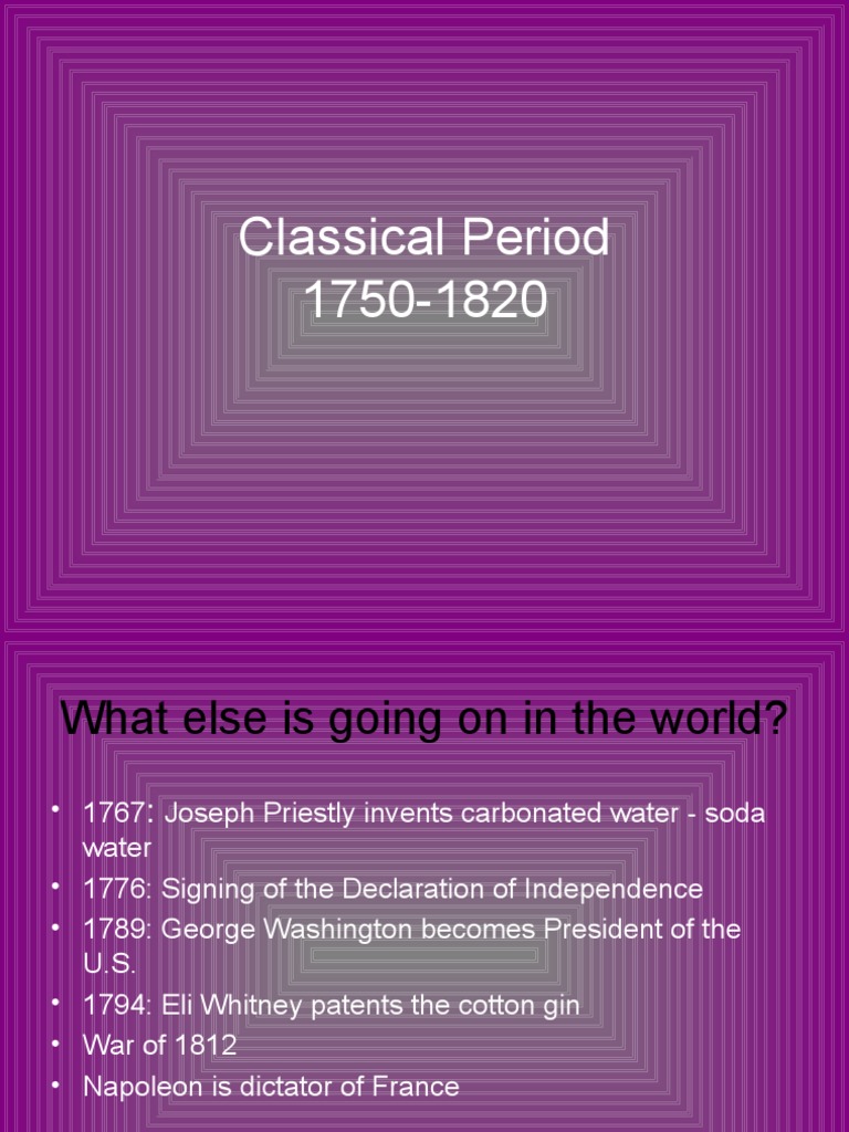 Classical Period 17501820 PDF Classical Period (Music) Wolfgang