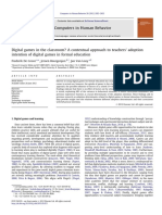 De Grove, Bourgonjon, Van Looy - 2012 - Digital Games in The Classroom A Contextual Approach To Teachers' Adoption Intention of Digital