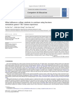 Tao, Cheng, Sun - 2009 - What Influences College Students To Continue Using Business Simulation Games The Taiwan Experience