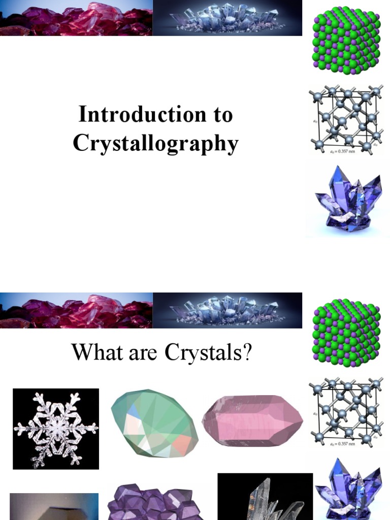 Introduction To Crystallography | PDF | Crystal Structure | Crystallography