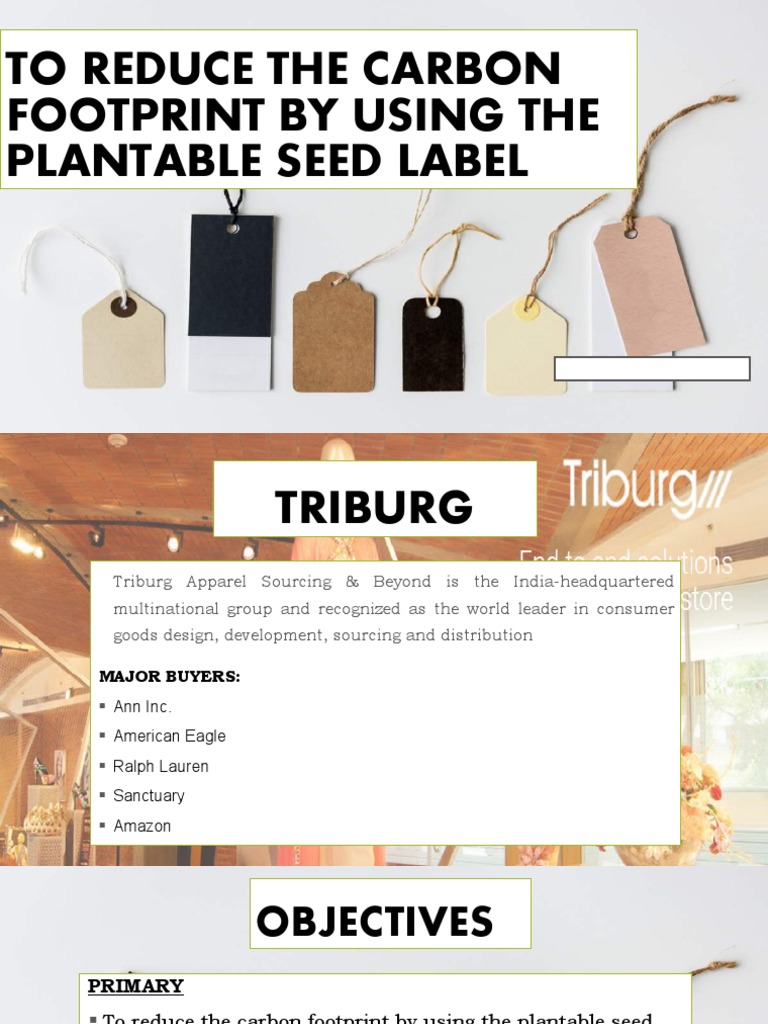 To Reduce The Carbon Footprint by Using The Plantable Seed Label | PDF ...