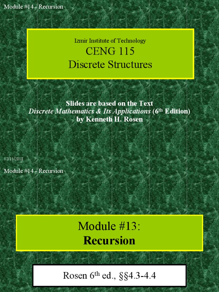 Exploring Recursive Concepts Through Examples of Recursively Defined ...