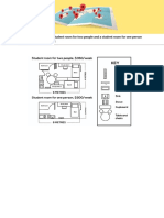 Student room plans, university expenditures chart