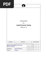 Liquid Penetrant Testing: Training Manual For