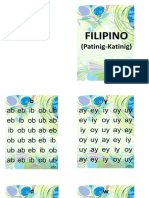 FILIPINO (Katinig-Patinig) - Booklet Type