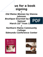 Join Us For A Book Signing: Old Maine Woman by Glenna Boutique Gourmet by Heidi Jo