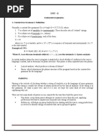 Unit - Ii Topdown Parsing 1. Context-Free Grammars: Definition