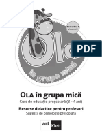 Ola În Grupa Mică: Resurse Didactice Pentru Profesori