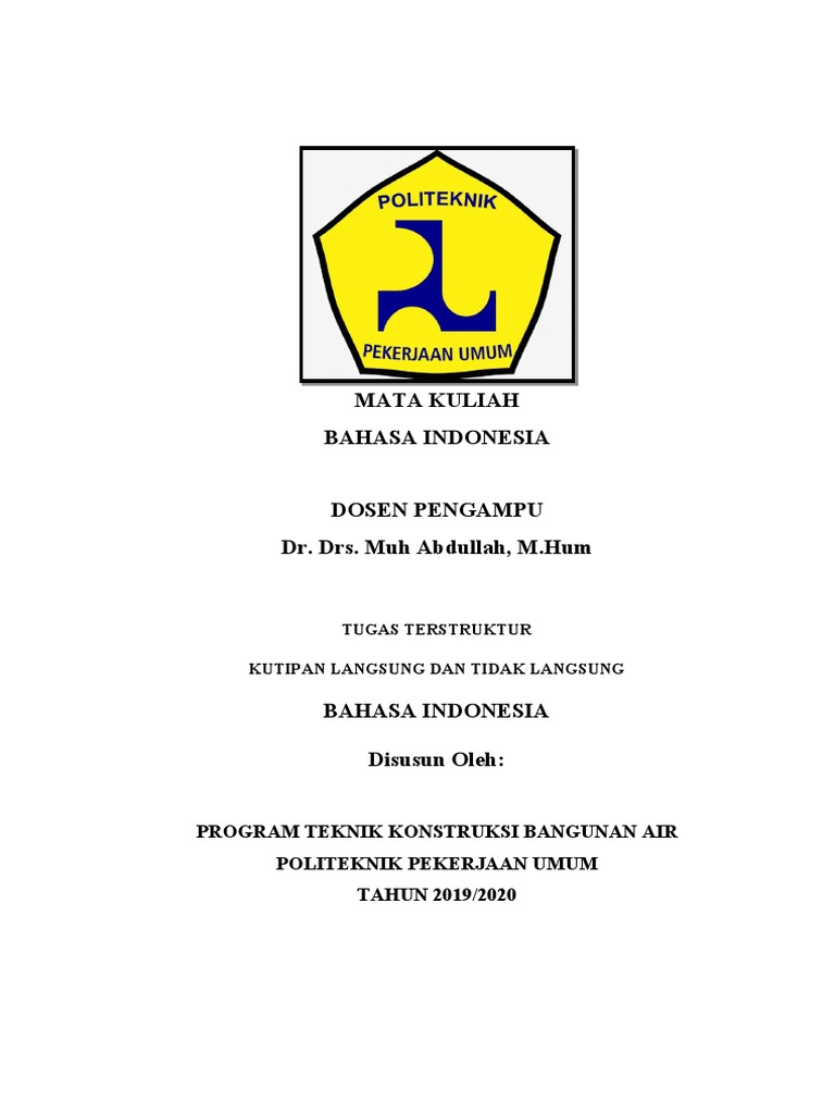 Kutipan Langsung Dan Tidak Langsung | PDF