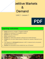 Unit 2 - Lesson 1 - Competitive Markets Demand