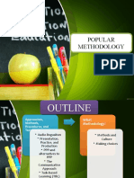 Popular Methodology Meeting 4 Outline