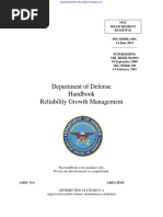 189, MIL-HDBK, Reliability Growth Management