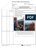Report of Daily Work and Maintenance