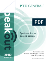 Speakout Starter Second Edition: Correlation With Pearson Test of English General Level A1 (CEFR A1)