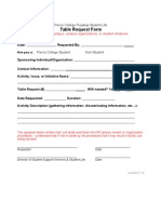 Table Request Form