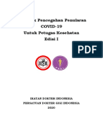 Edaran PB IDI Tentang Petunjuk Pencegahan Penularan COVID 19 Untuk Petugas Kesehatan