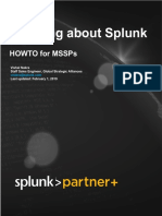 Learning About Splunk - HOWTO For MSSPs