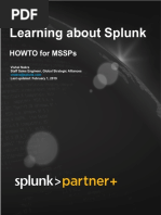 Learning About Splunk - HOWTO For MSSPs