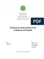 Técnicas de Autocontrol en Las Conductas de Estudio