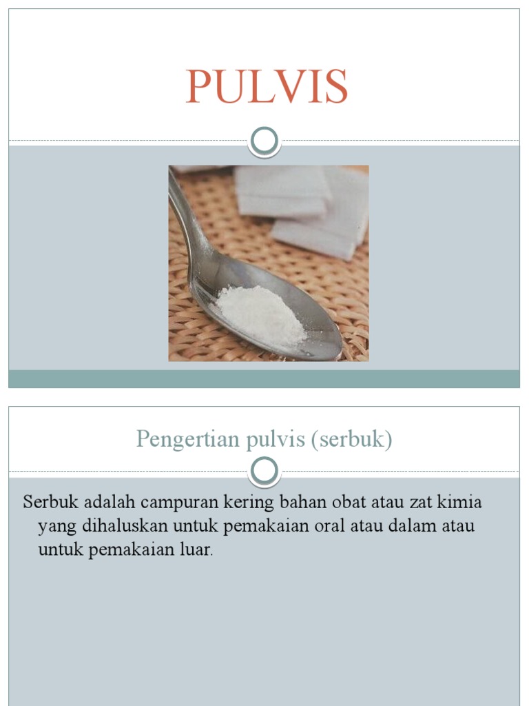Pengertian dan Keuntungan Pulvis | PDF