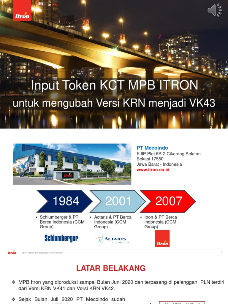 Input Token KCT MPB Itron PDF