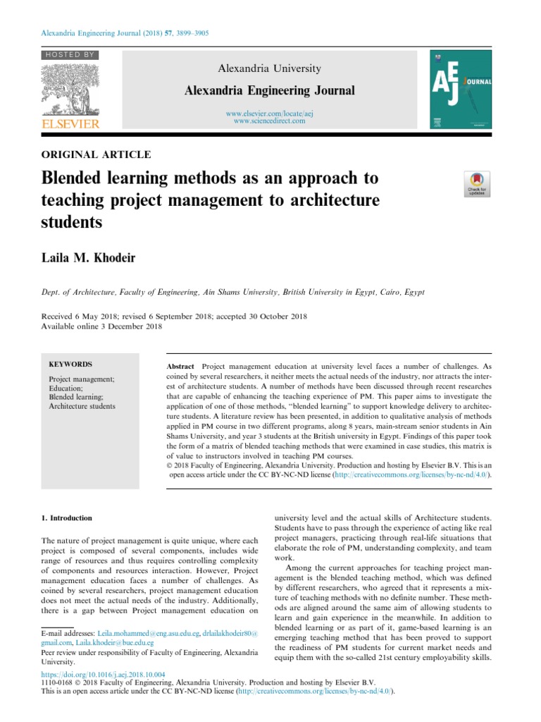 Blended Learning in Project Management Education | PDF | Teaching ...