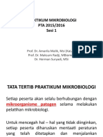 1a. TATA TERTIB PRAKTIKUM MIKROBIOLOGI - PTA2015 - 2016