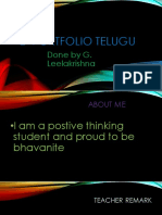 E-Portfolio Telugu: Done by G. Leelakrishna