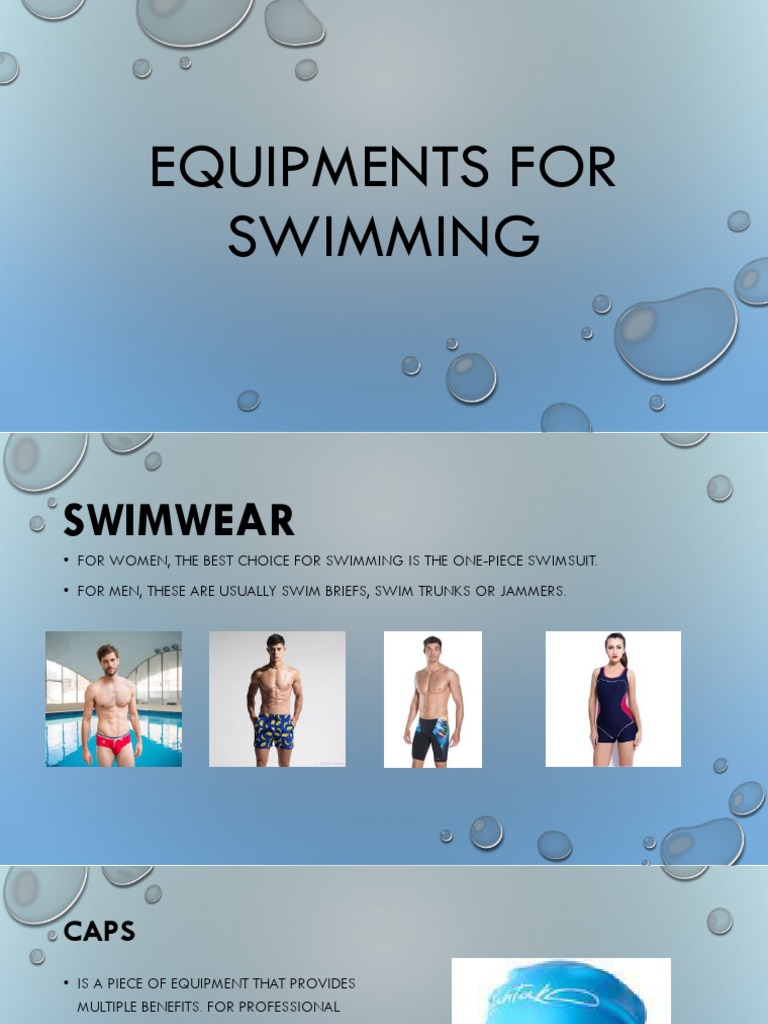 Essential Swimming Equipment Guide | PDF | Swimming | Racing