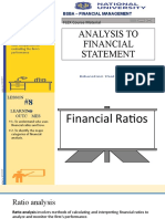 Analysis To Financial Statement: FLEX Course Material